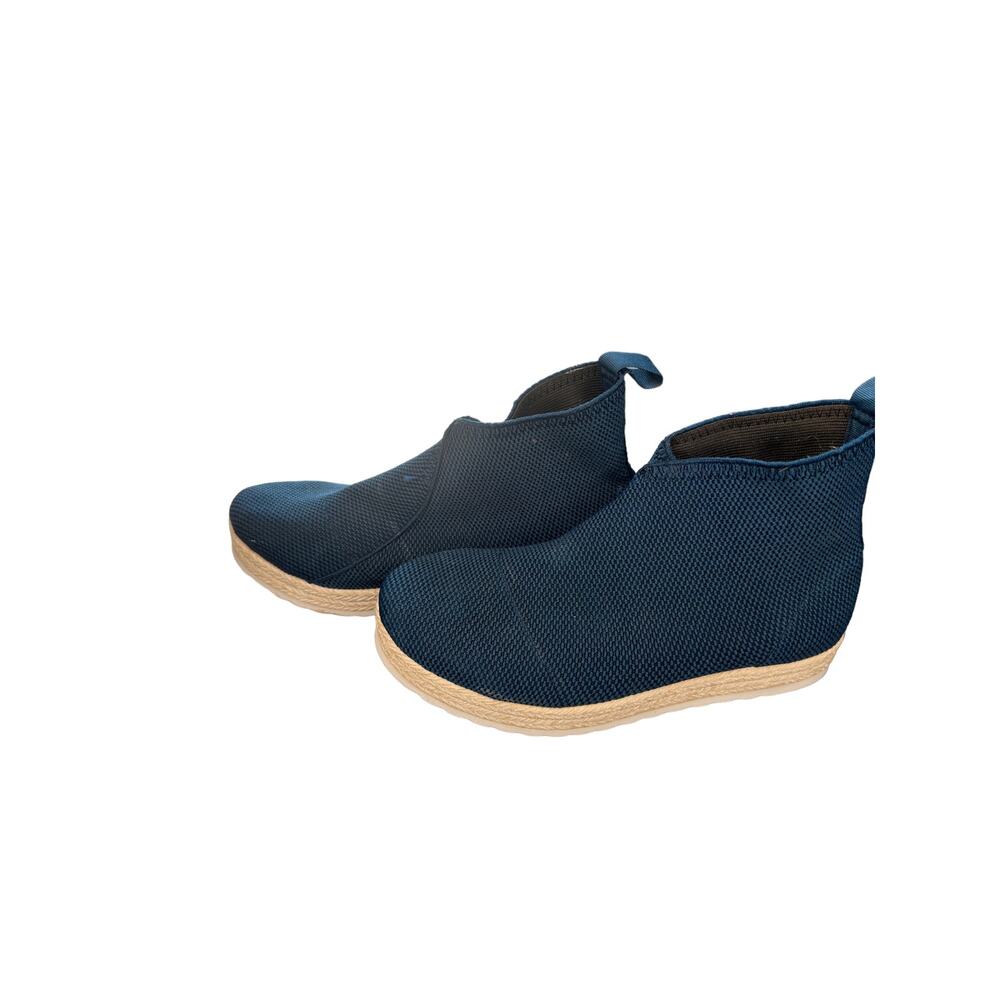 Charleston‎ Shoe Co. Navy Charleston Linen Espadrille Milly Platform Ankle Boot